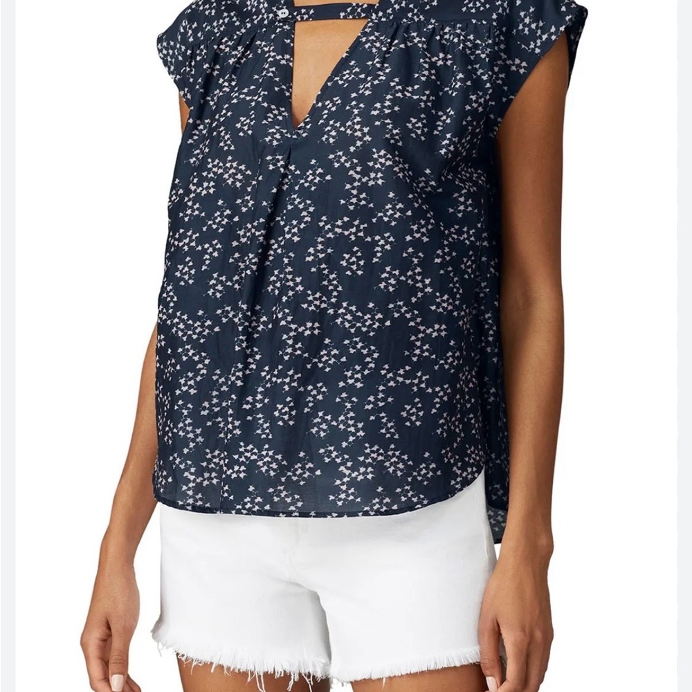 Current/Elliott Cap Sleeve Sky Blouse